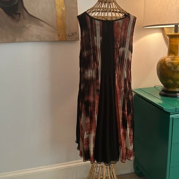 Komarov beautiful black rusty and cream colored dress - Picture 6 of 10